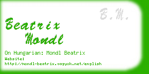 beatrix mondl business card